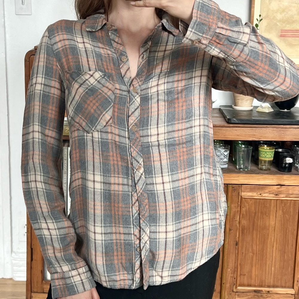 Cozy Tan/Neutrals Long Sleeve Flannel